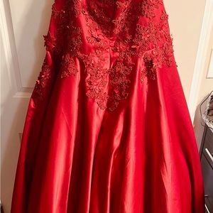 Red gown